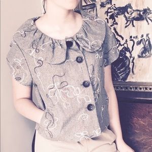 Anthropologie (Double Stitch) Blazer grey-multi